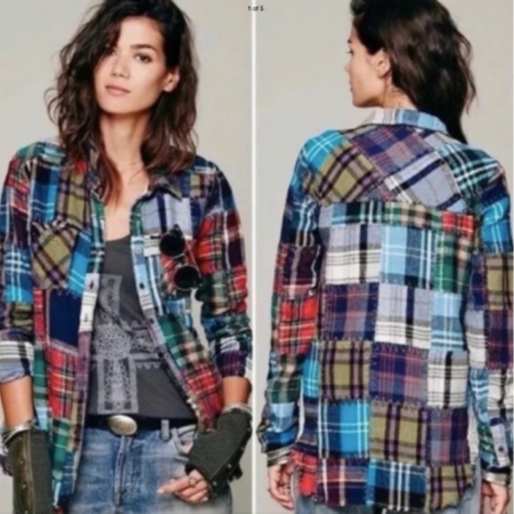 Free People Lost in Plaid Flannel (M) - Picture 8 of 8